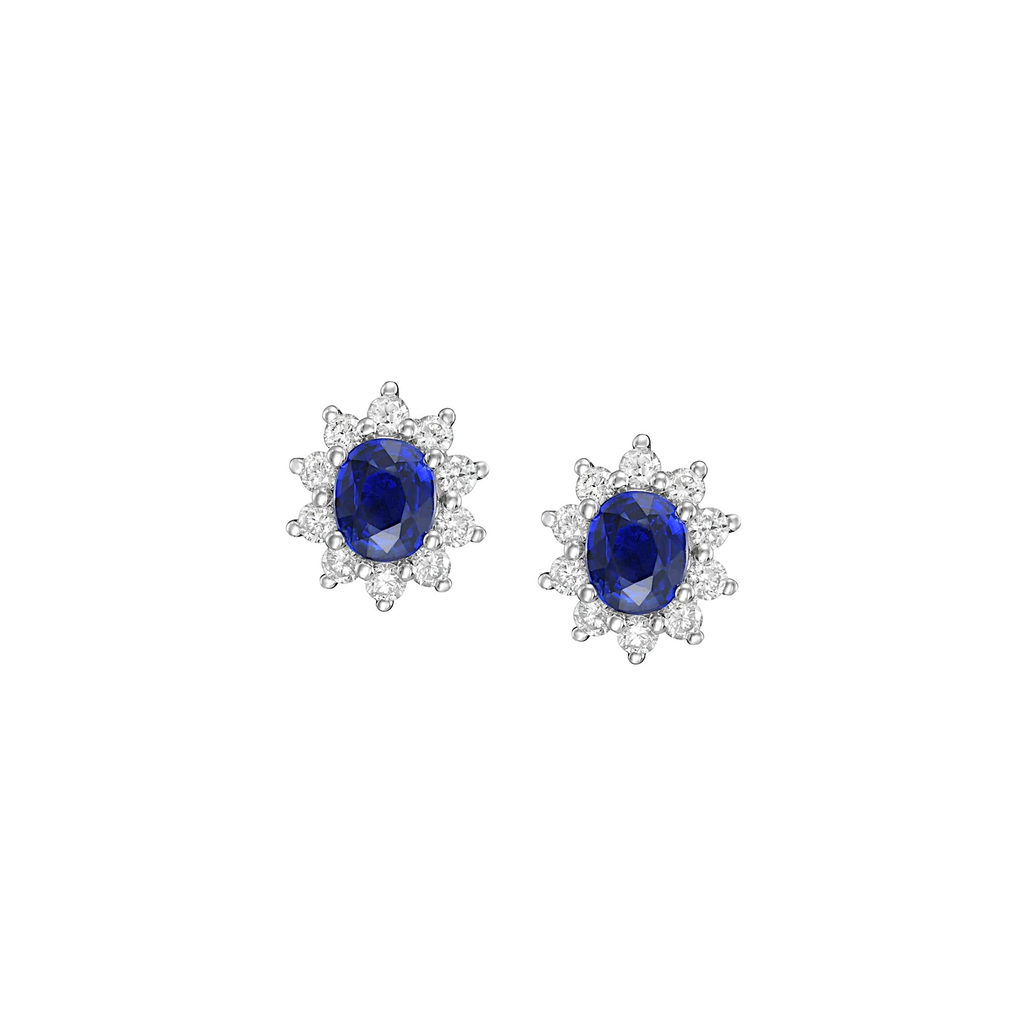 Sapphire and Diamond Earring Studs