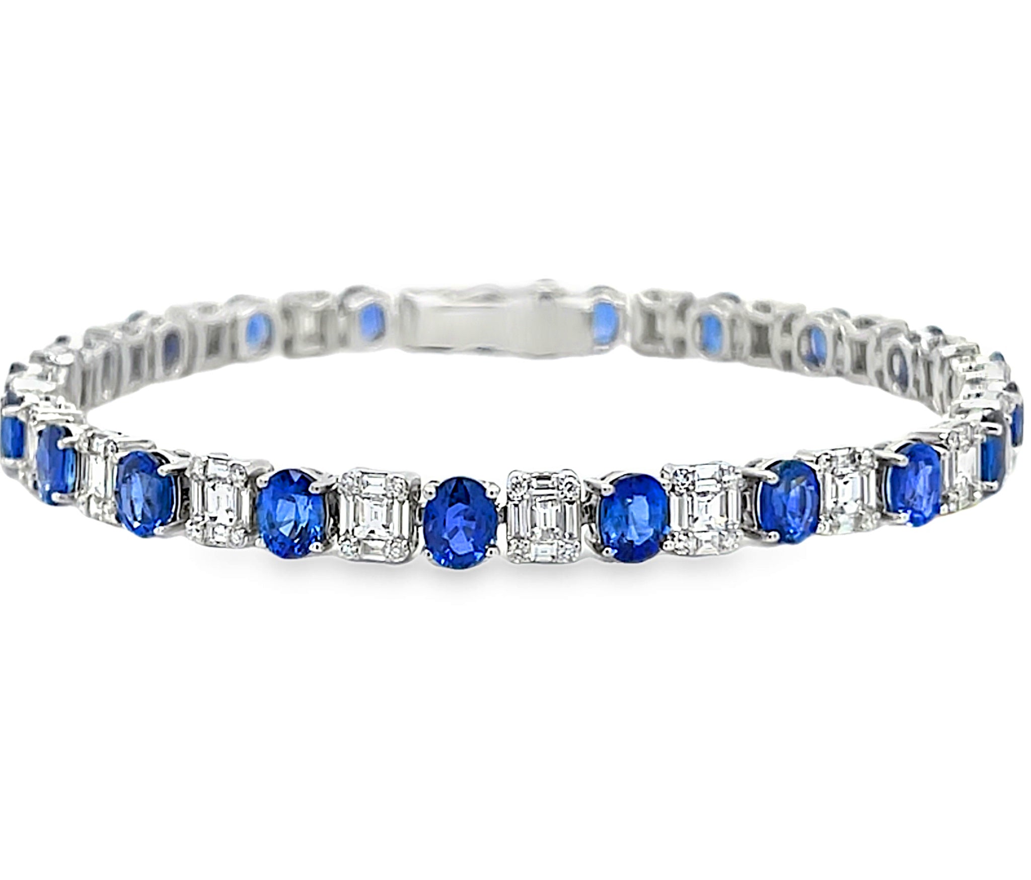 Sapphire and Diamond Illusion Bracelet