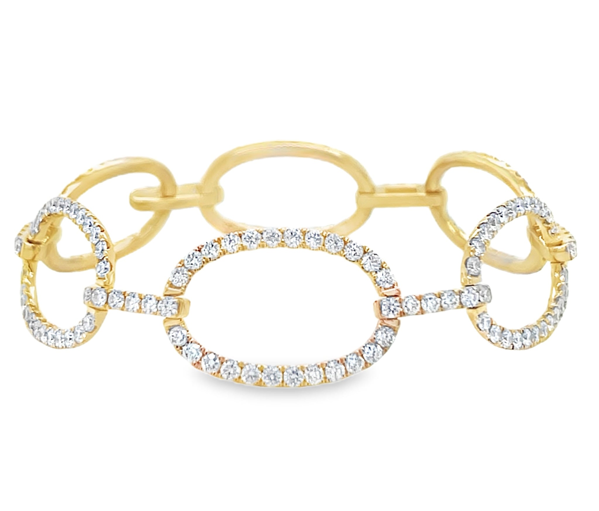 Diamond and Gold Link Bracelet