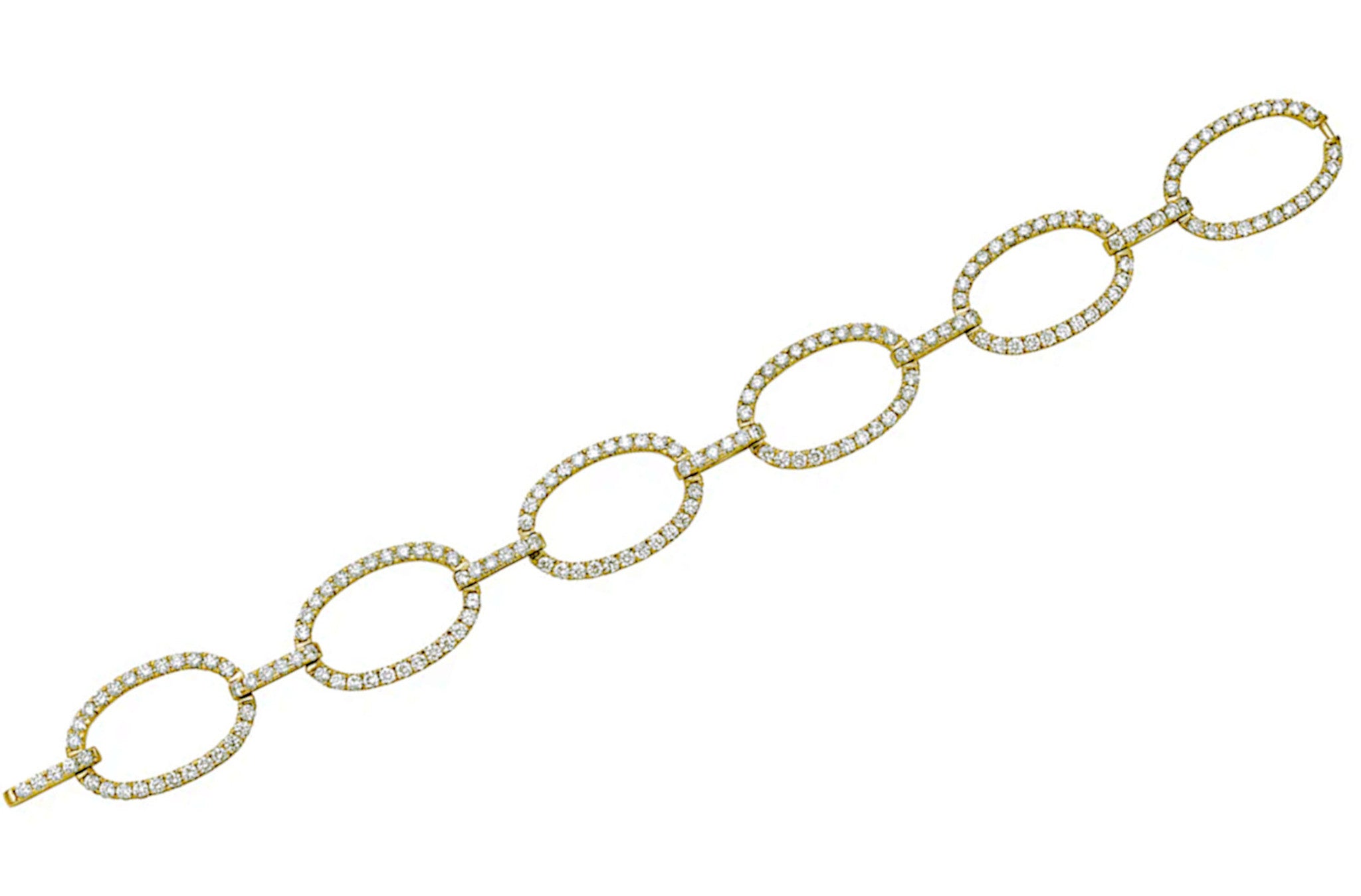 Diamond and Gold Link Bracelet