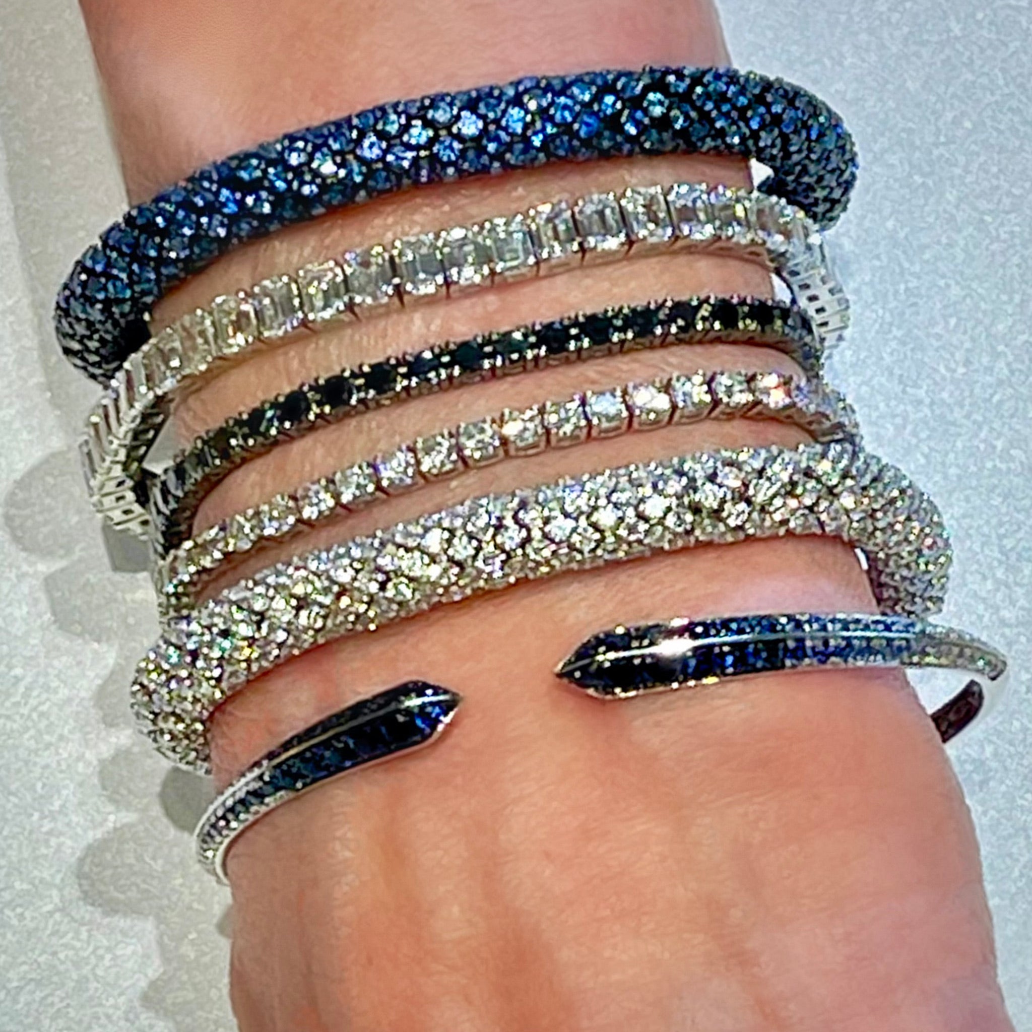 Flexible Sapphire Spring Bracelet