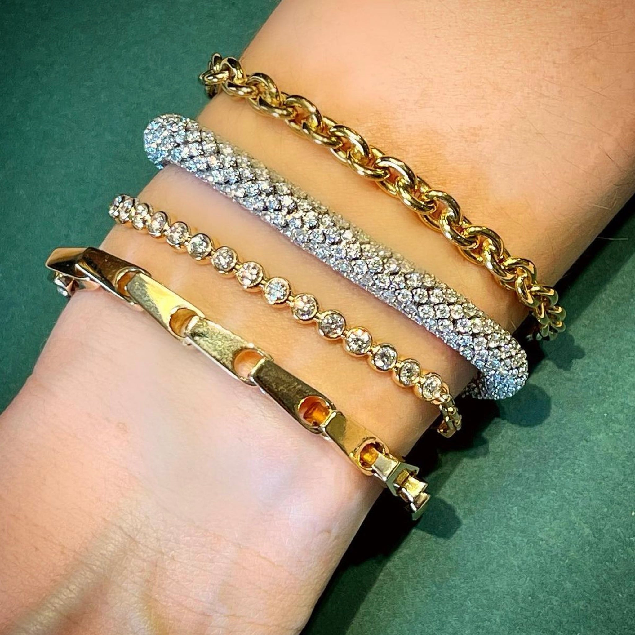 Flexible Diamond Spring Bracelet