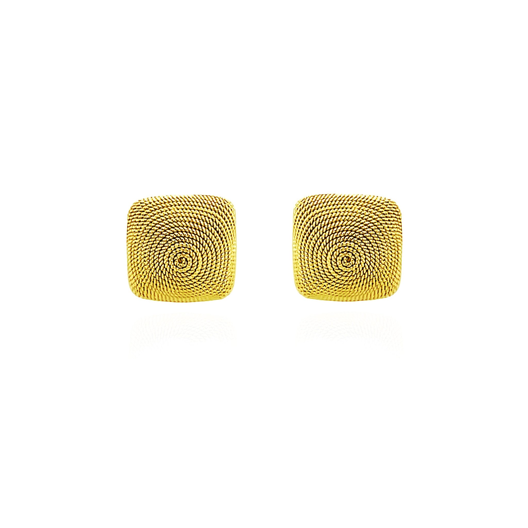 18k Gold Twist Wire Earrings