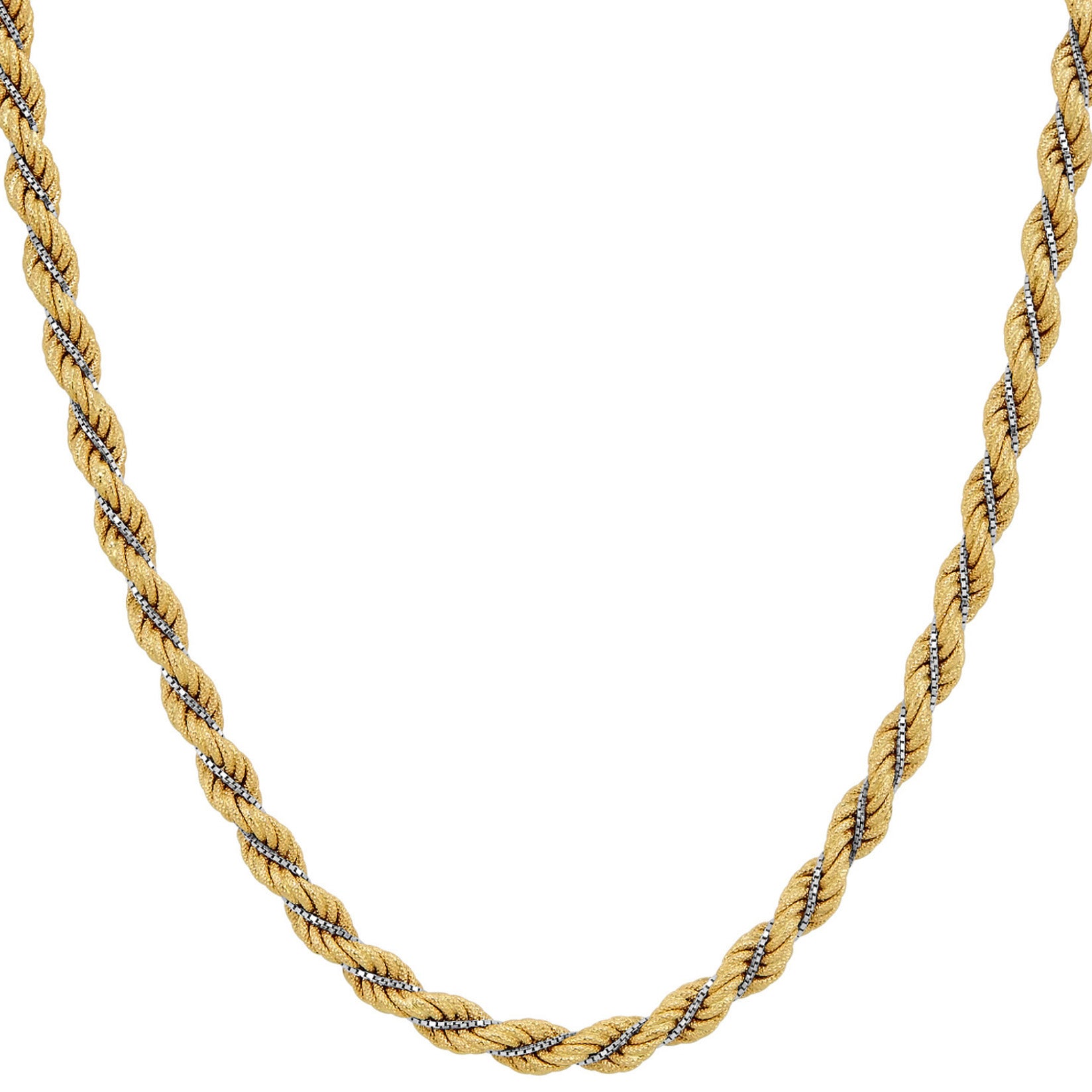 18k Gold Twisted Rope Necklace