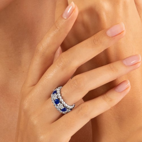 Gold Beaded Guard Ring