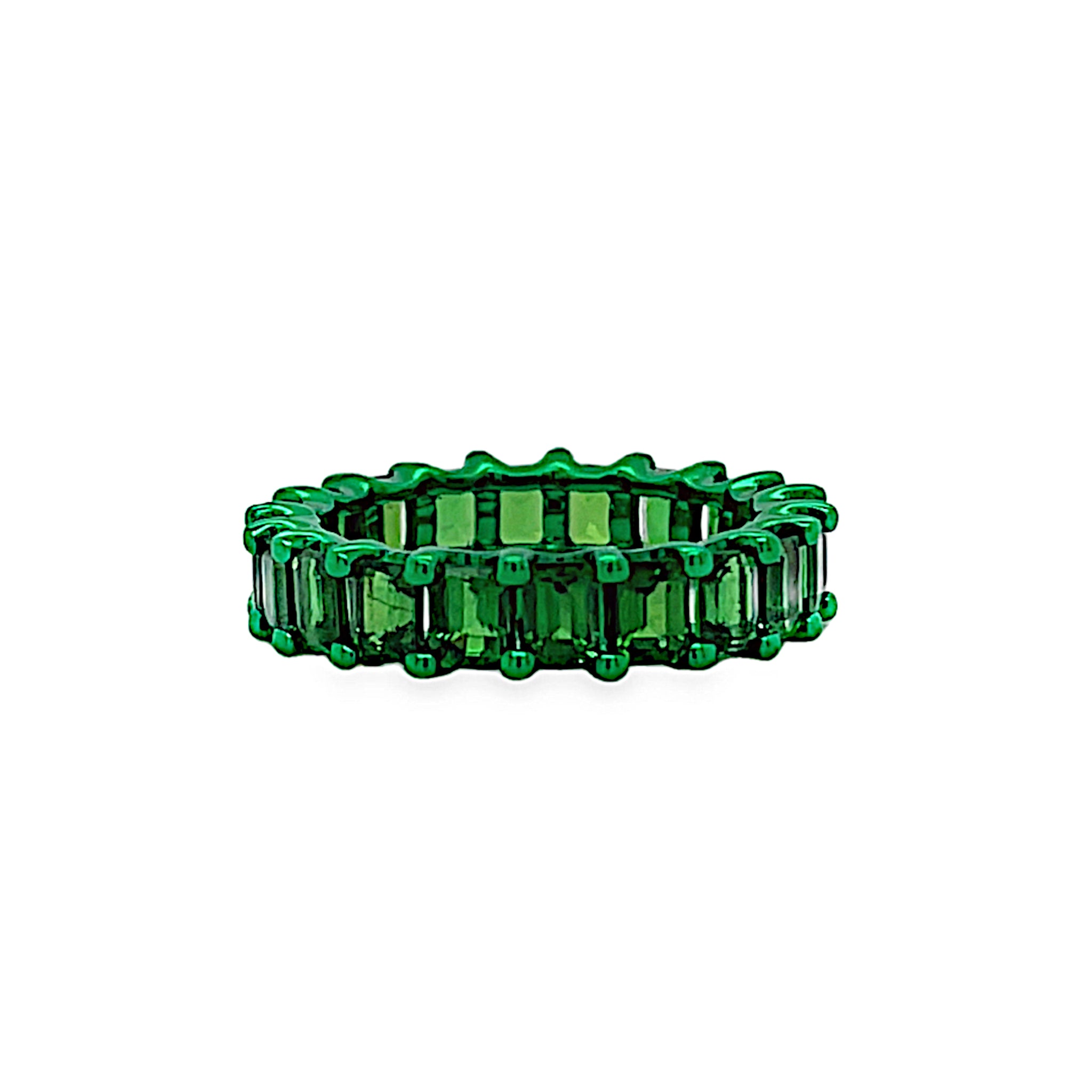 Emerald Cut Tsavorite Band