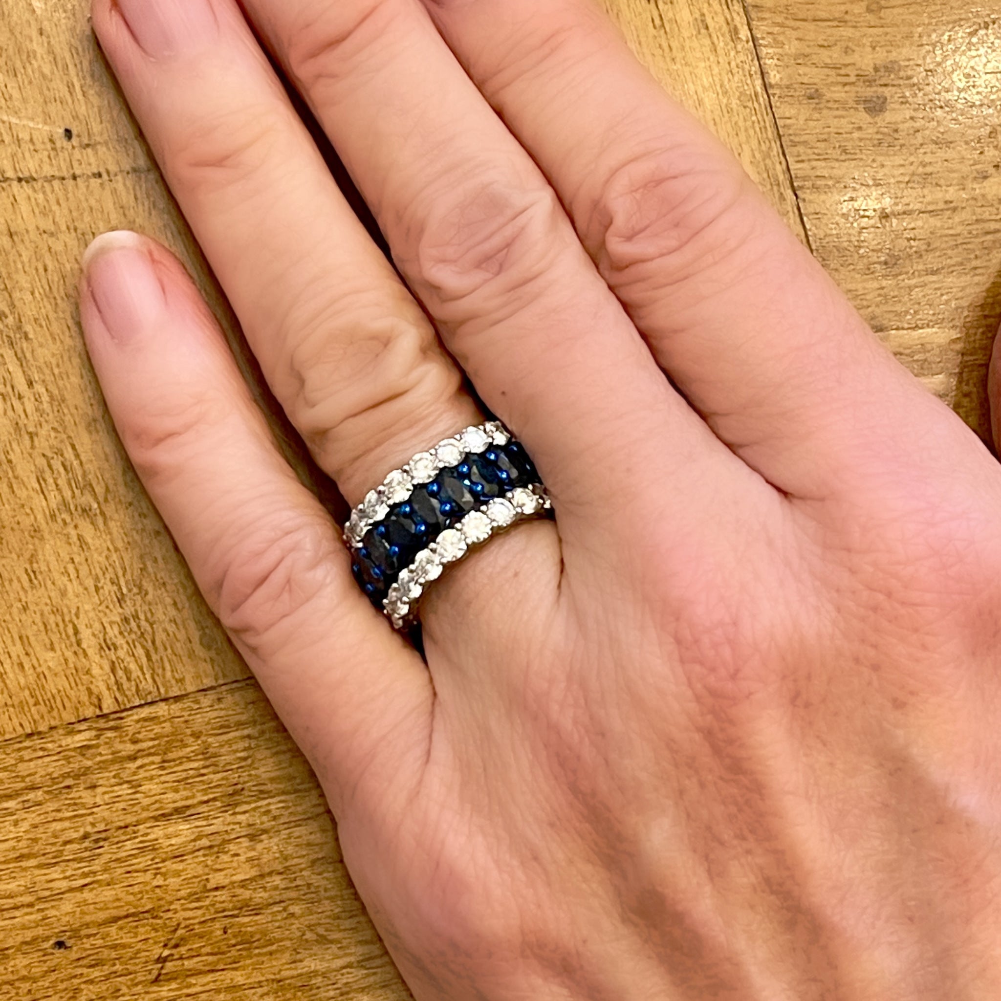 Oval Cut Sapphire Band