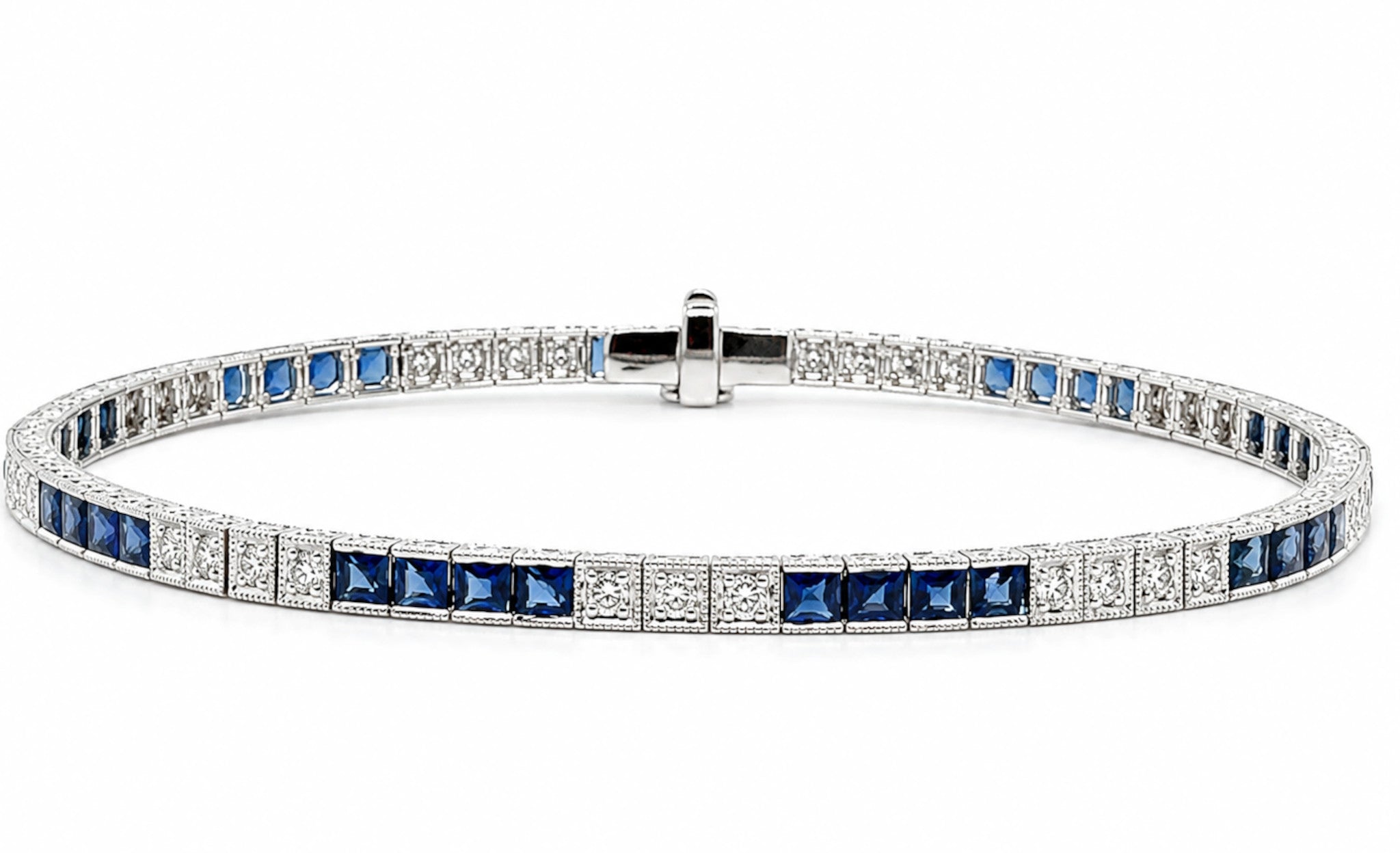 Diamond and Sapphire Bracelet