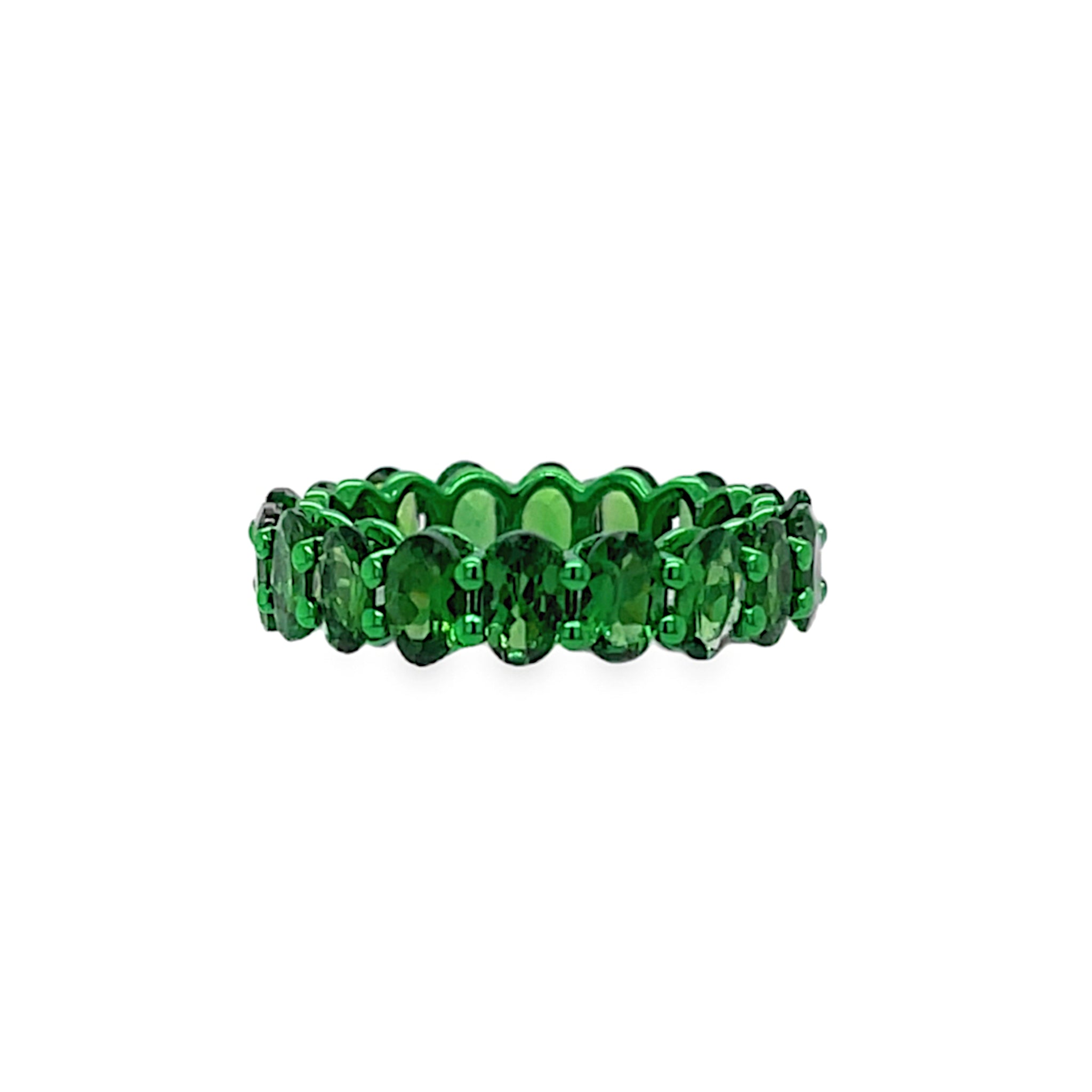 Oval Cut Tsavorite Band