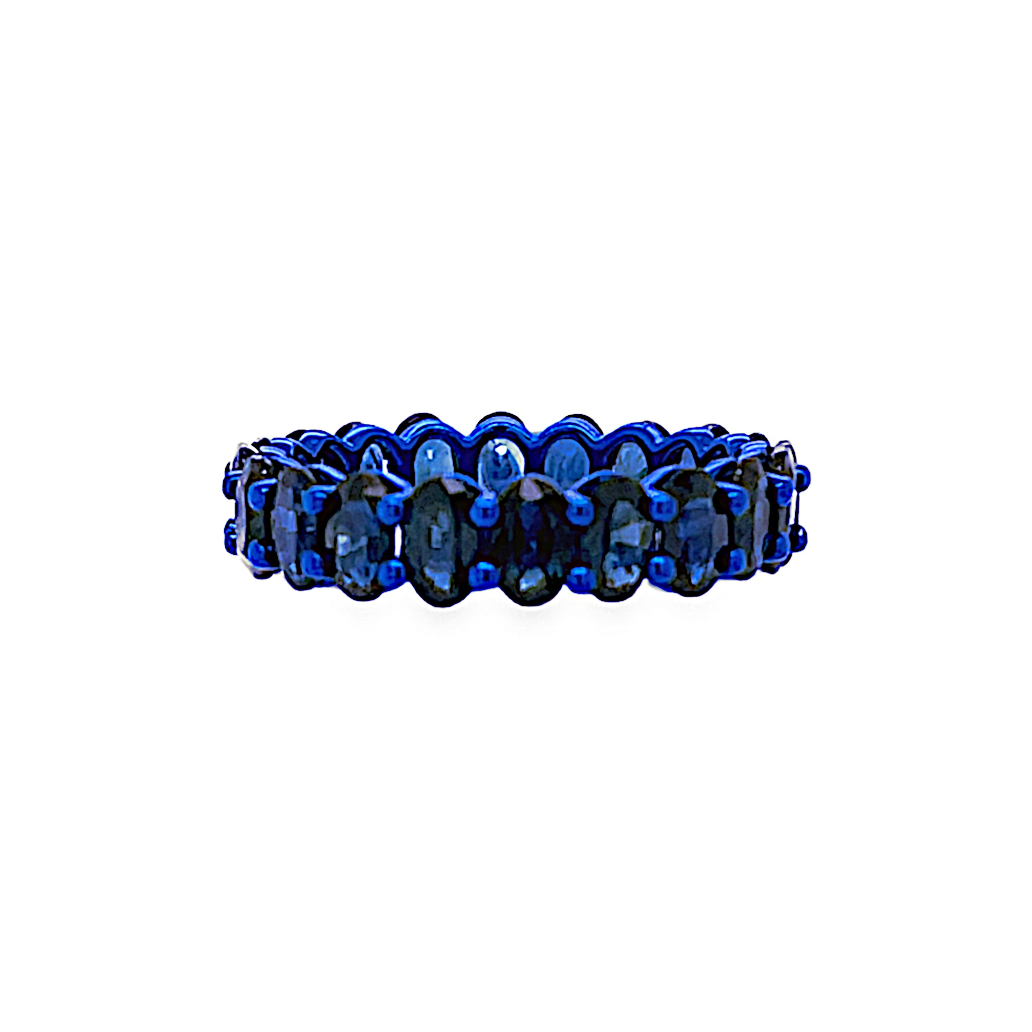 Oval Cut Sapphire Band