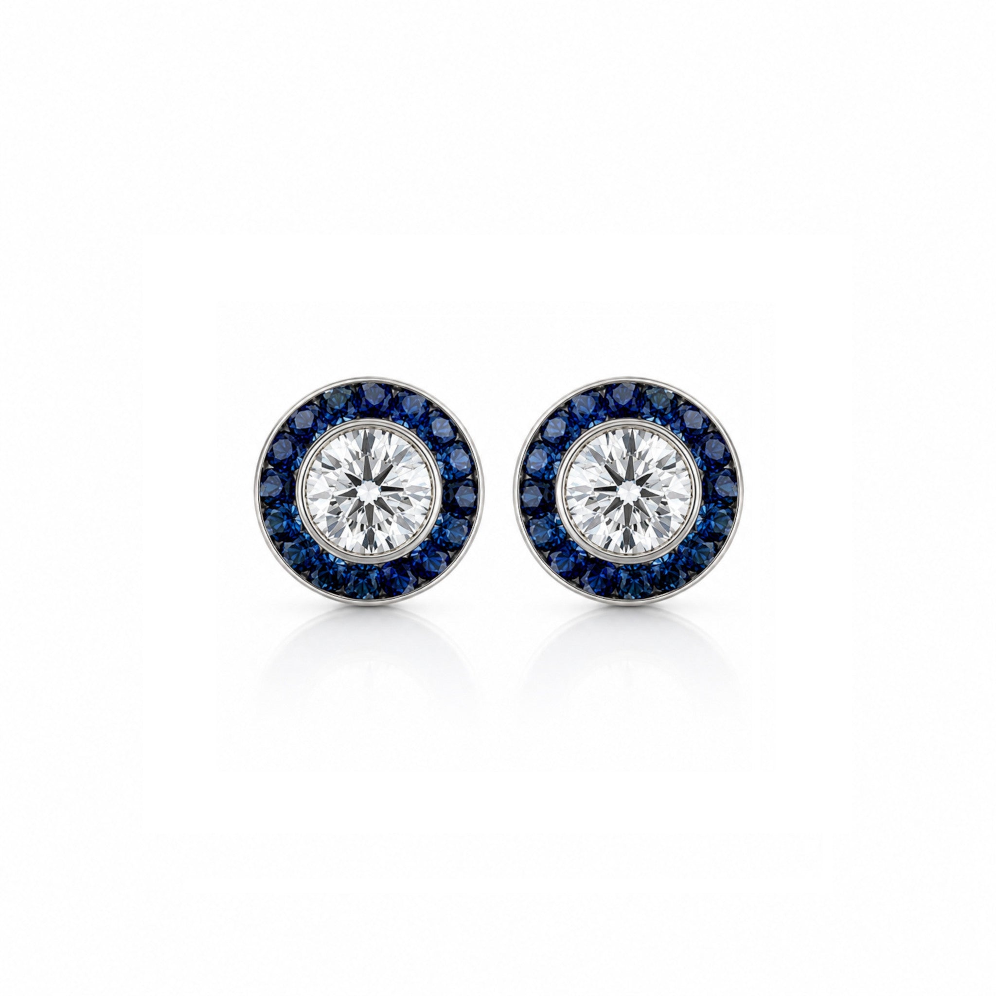 Diamond and Sapphire Earrings