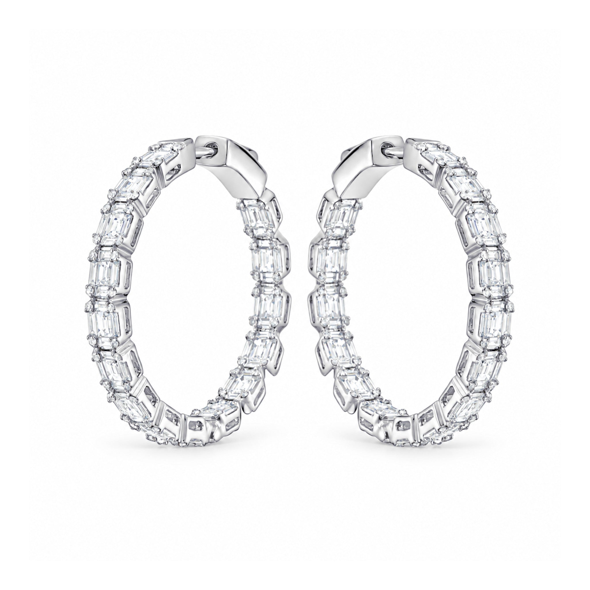 Diamond Illusion Hoop Earrings