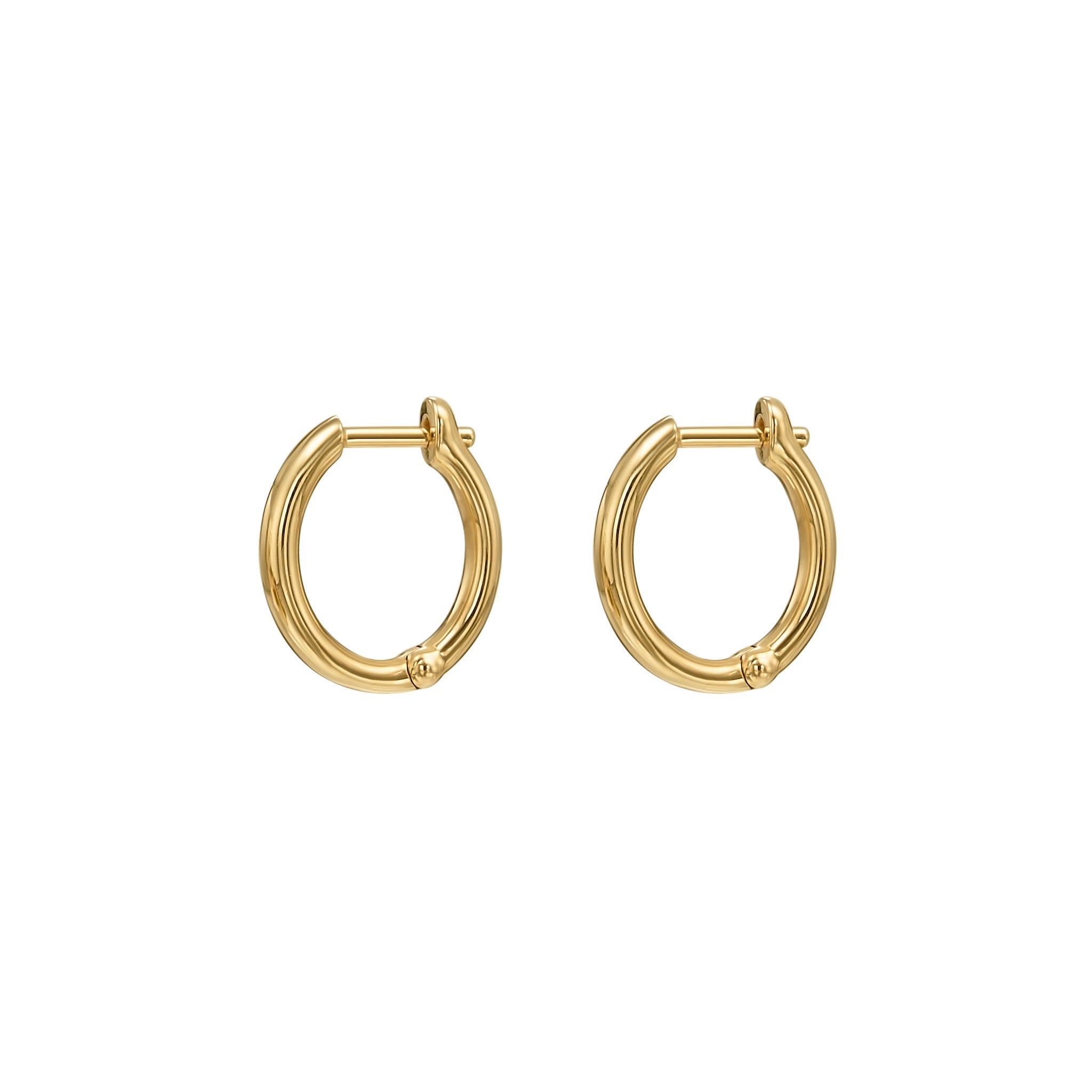 Gold Hinged Hoop Earrings