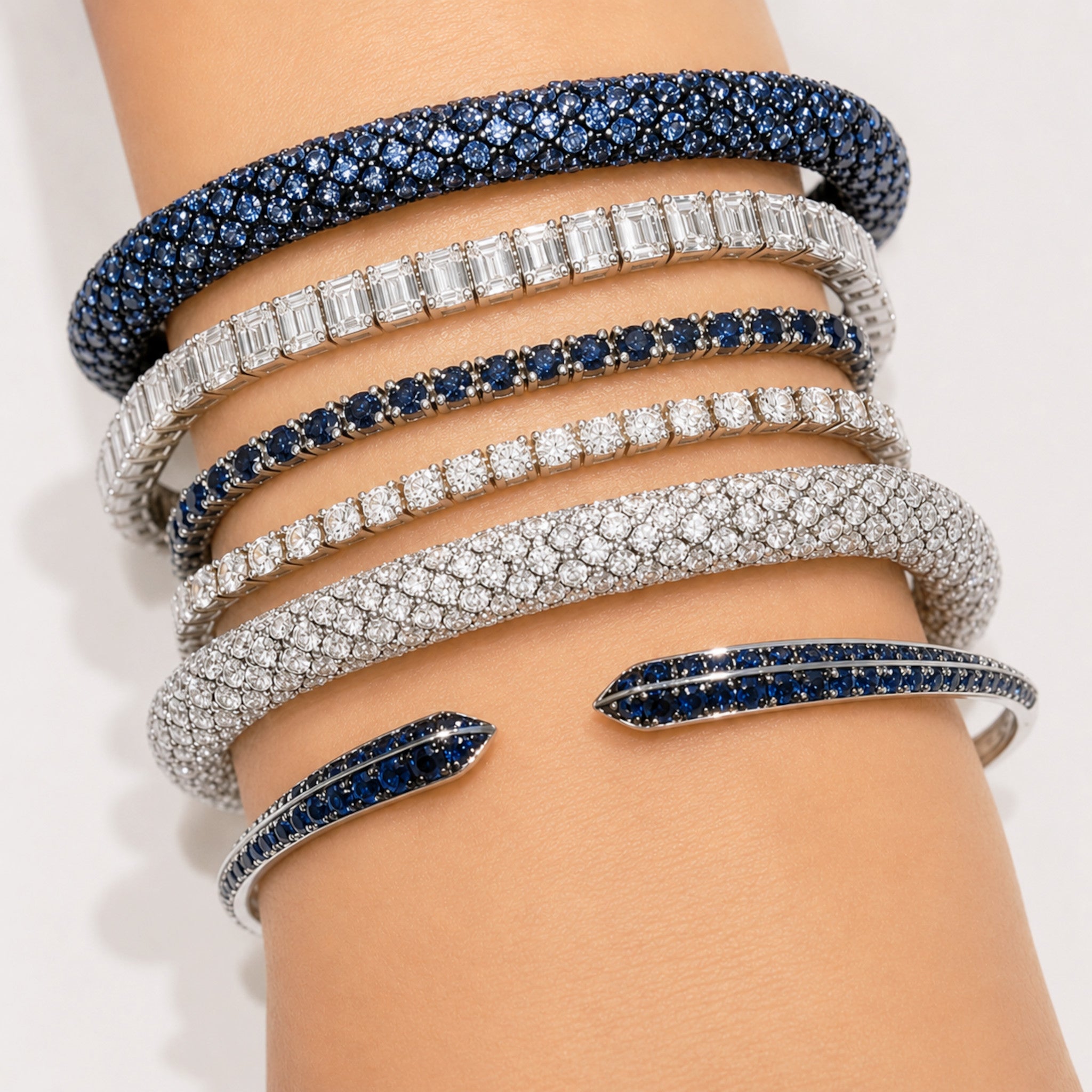 Flexible Sapphire Spring Bracelet