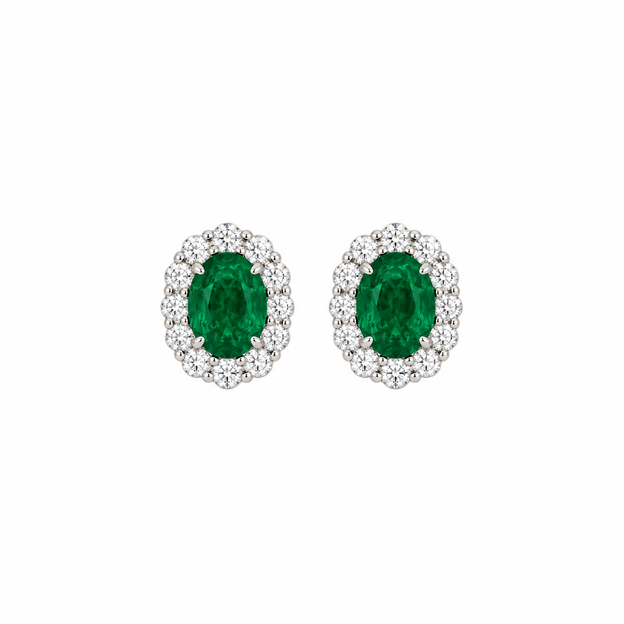 Emerald and Diamond Earrings