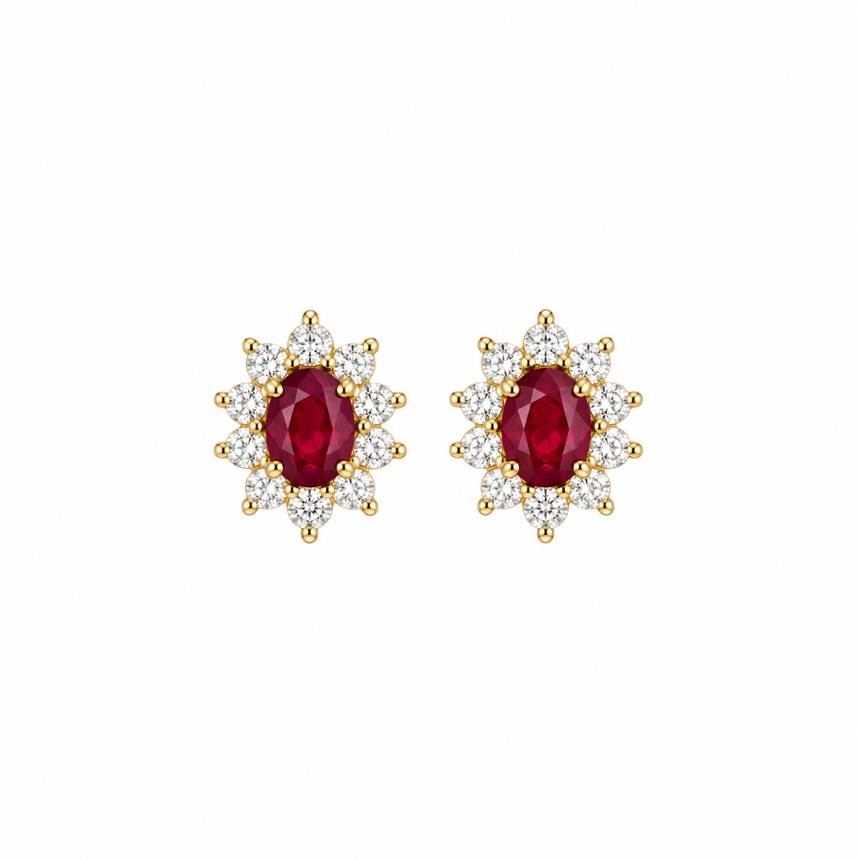 Ruby and Diamond Earrings