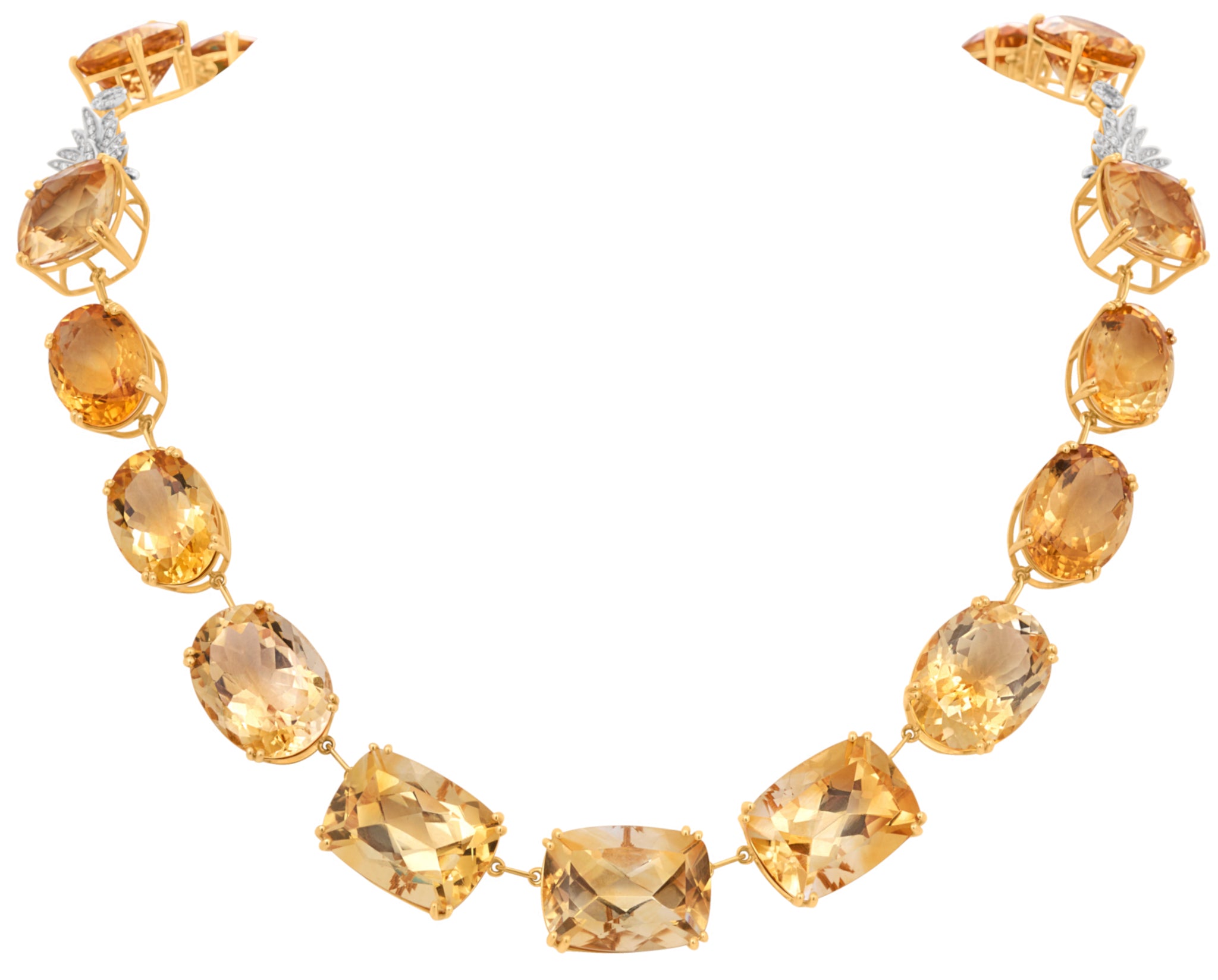 Citrine and Diamond Necklace