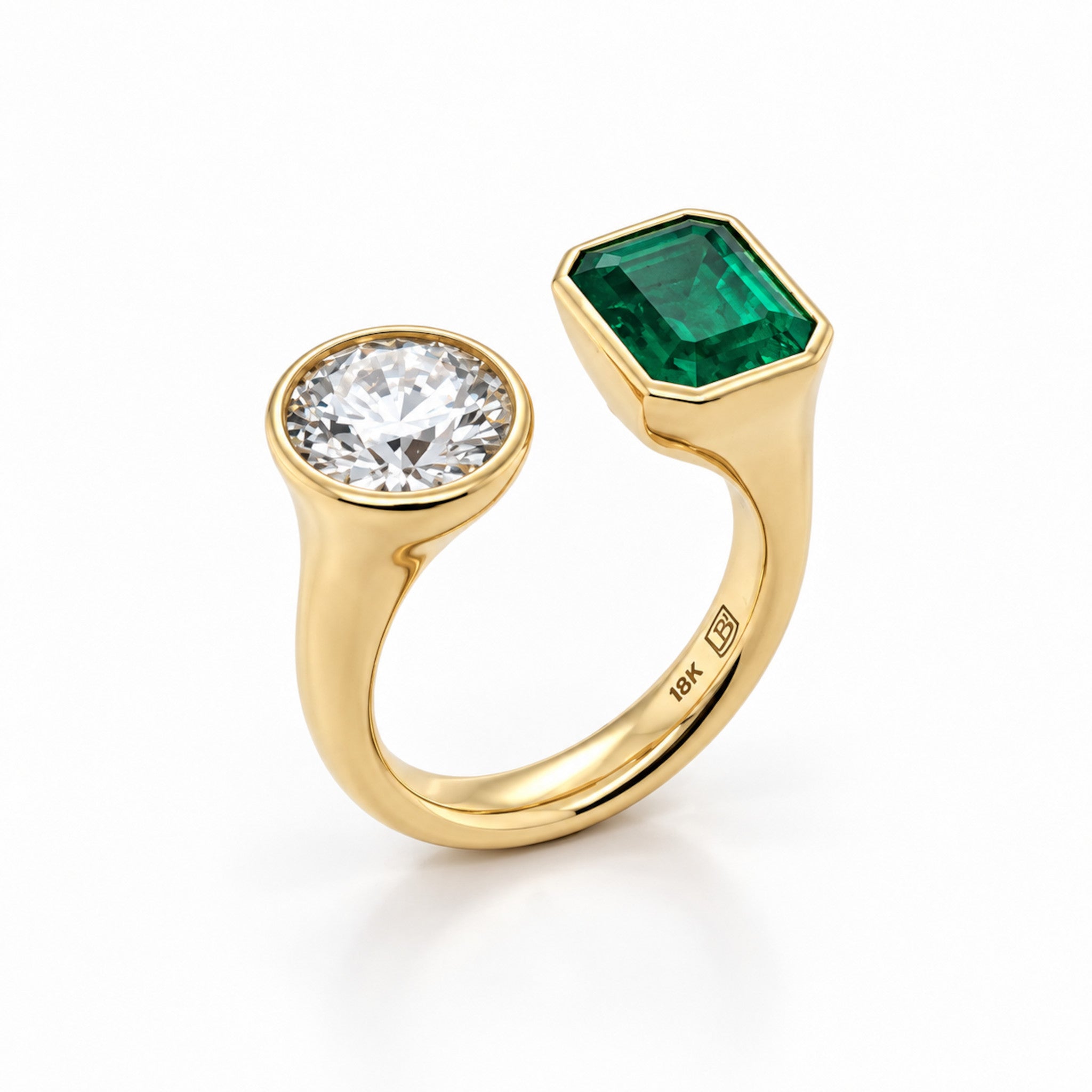 Emerald and Diamond Ring