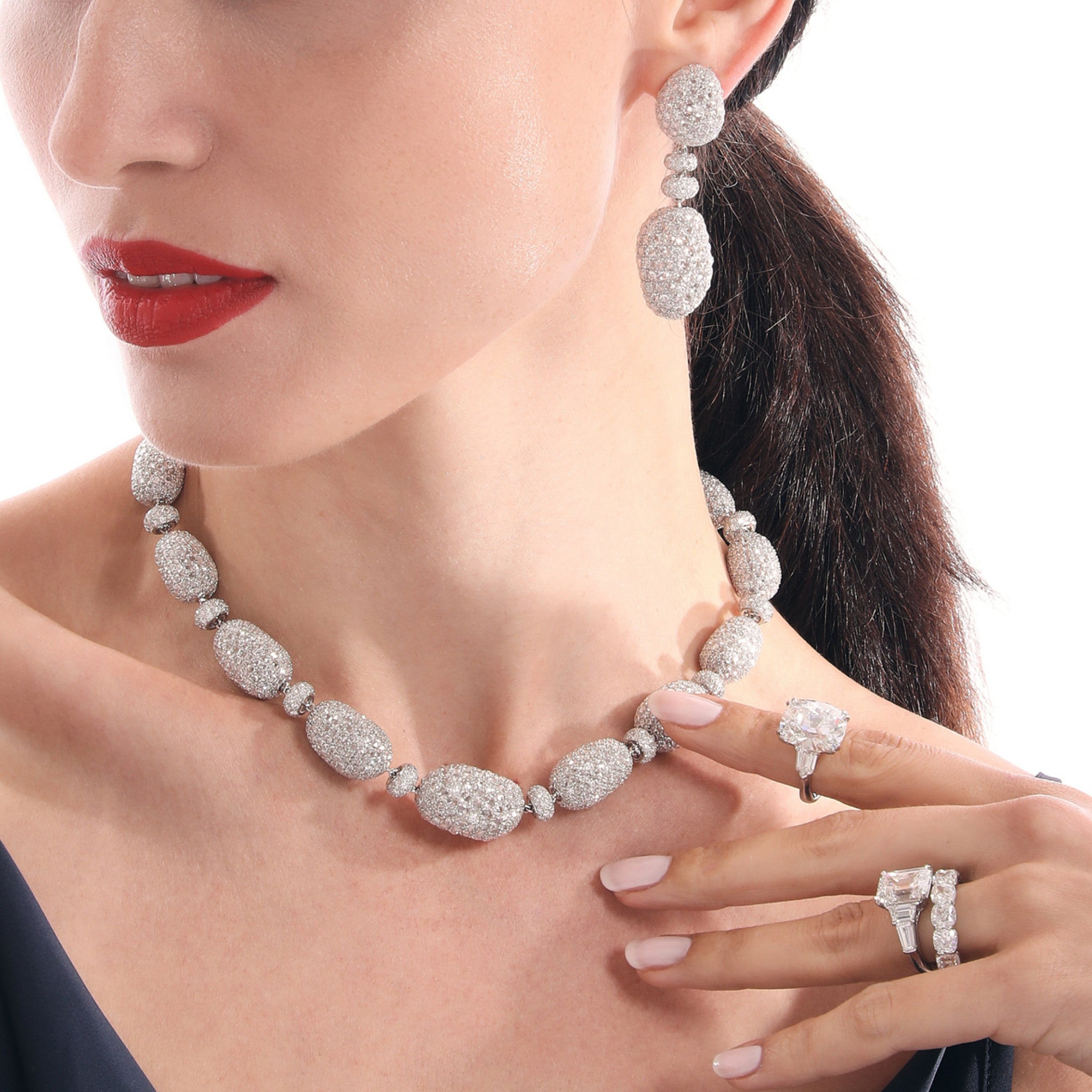 Rose Cut Diamond Necklace
