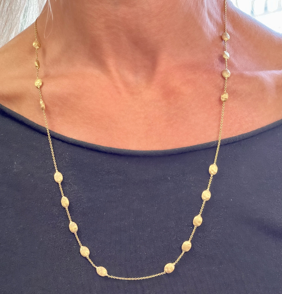 18k Gold Beaded Necklace