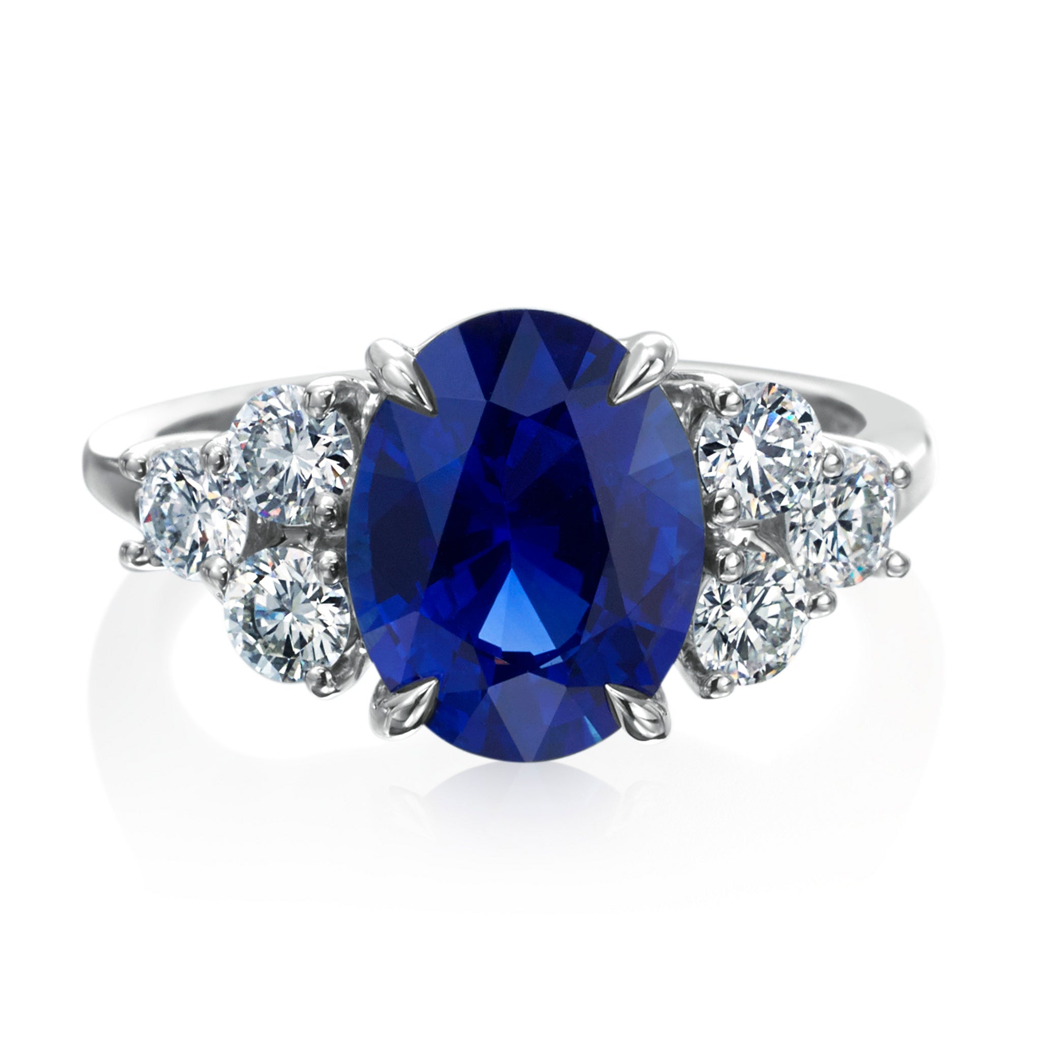 Oval Sapphire and Diamond Ring