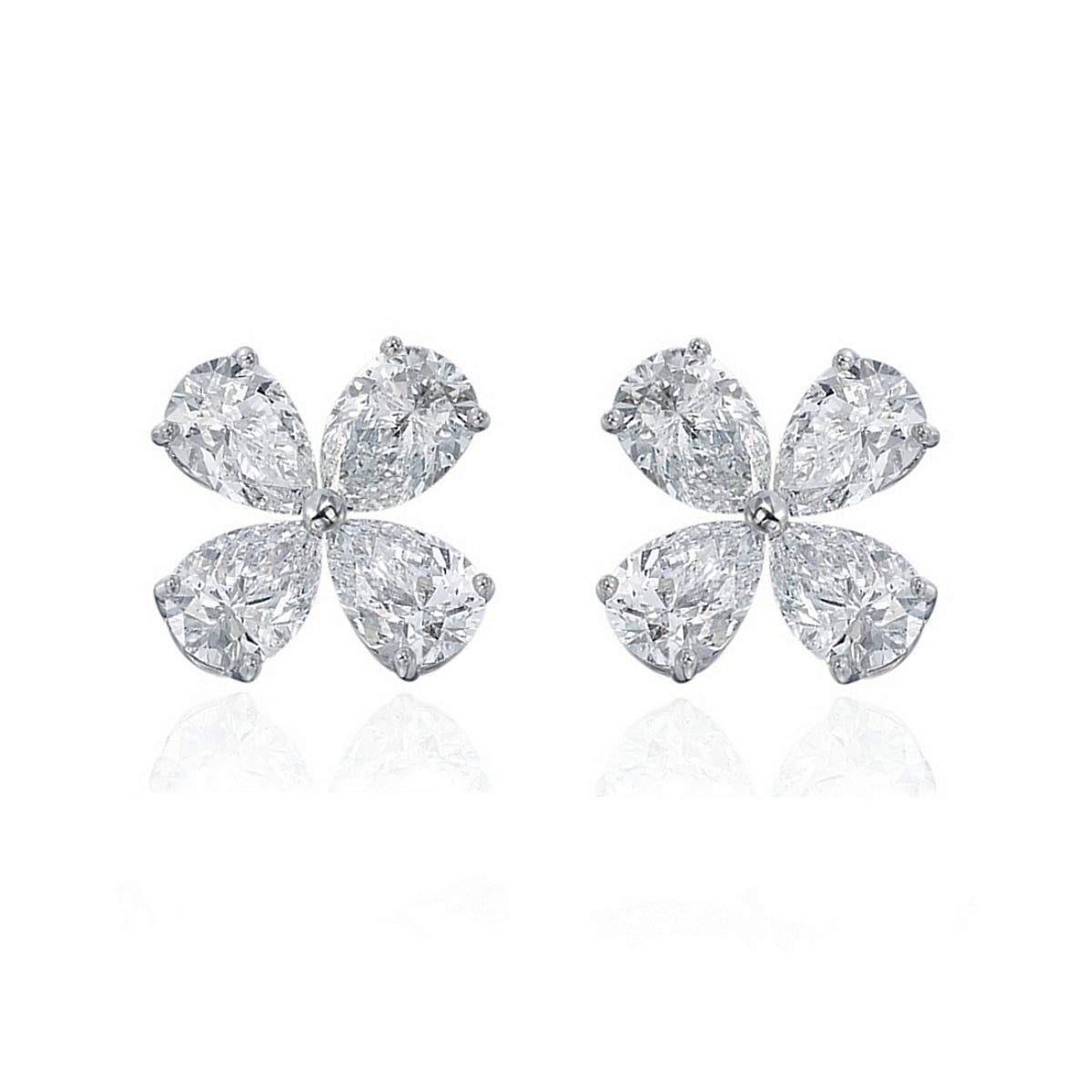 Pear Shaped Diamond Earrings Available in Varying Sizes and Prices