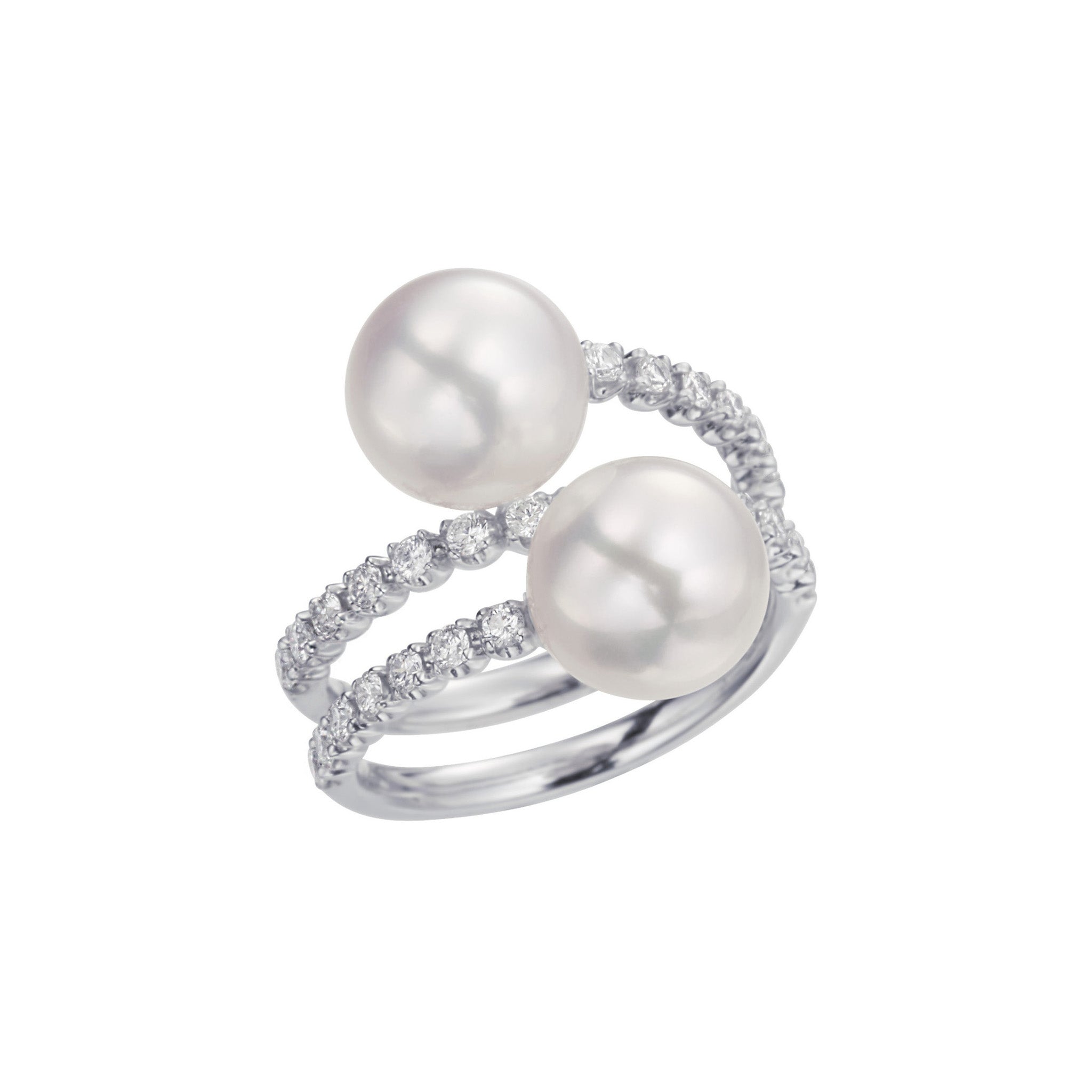 Diamond and South Sea Pearl Ring