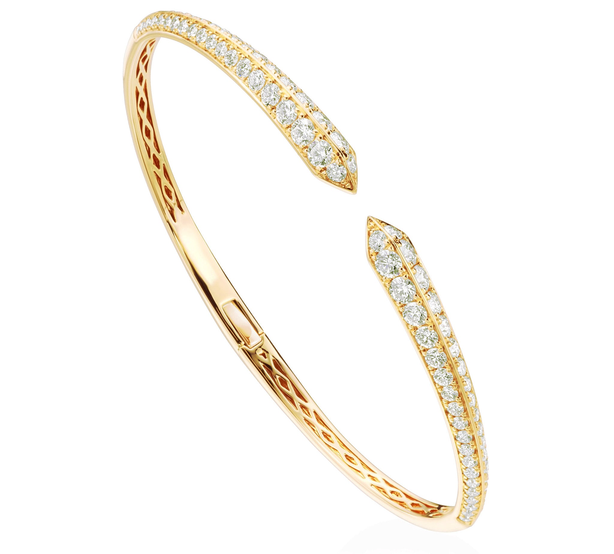 Diamond Cuff Bracelet in Yellow Gold