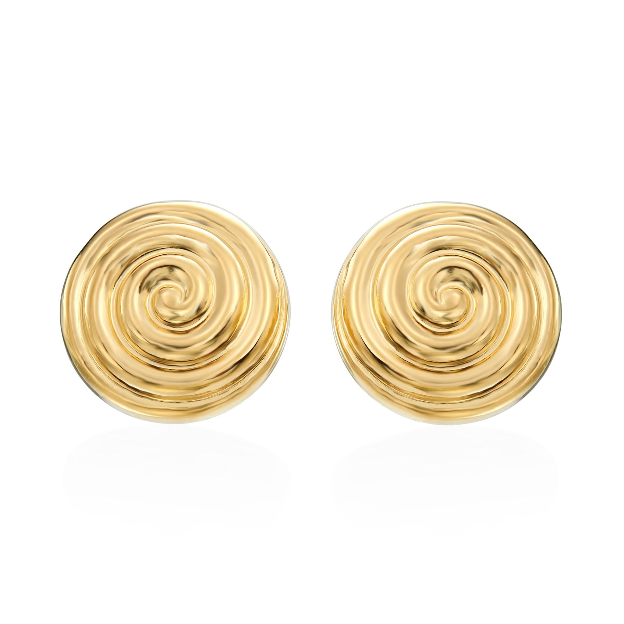 18k Gold Circular Design Earrings
