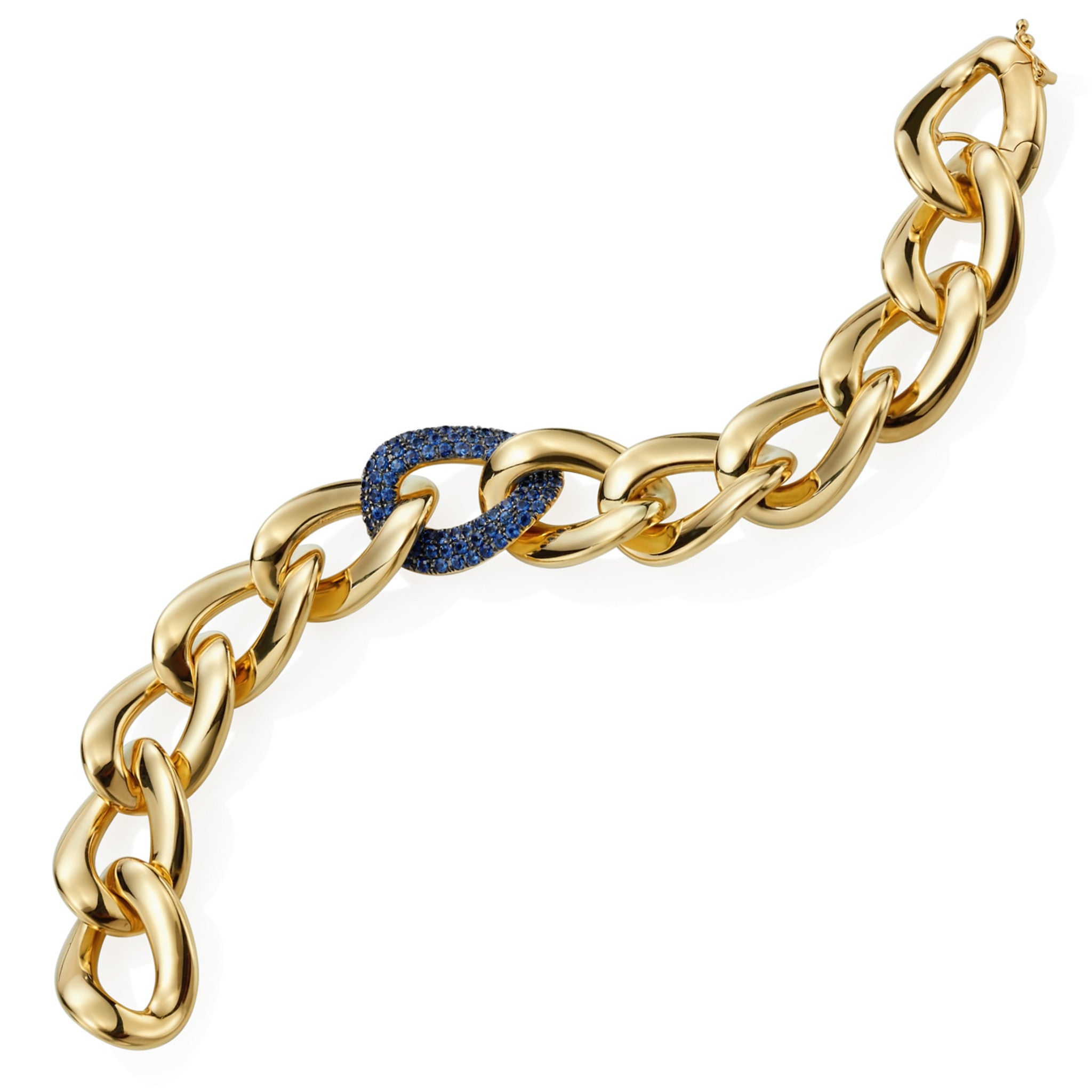 Sapphire and 18k Yellow Gold Bracelet