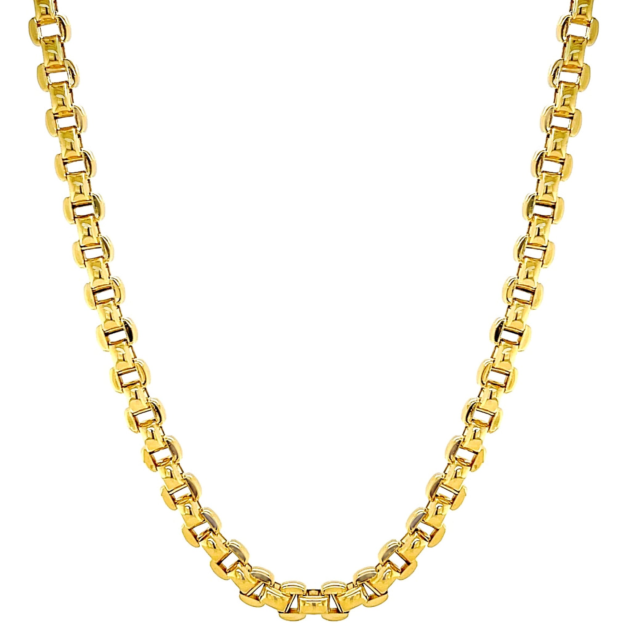 Gold Round Link Necklace