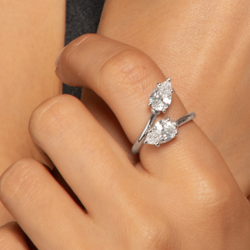 Pear Shaped Diamond Ring