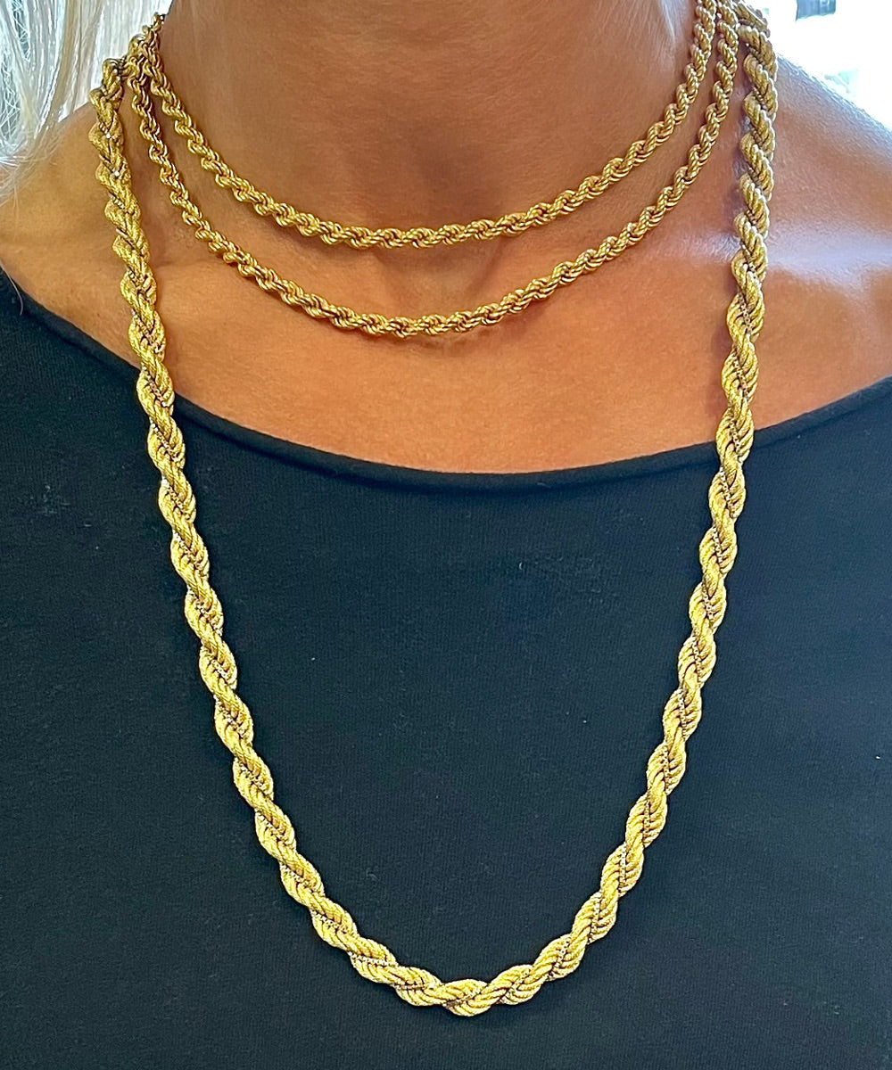 18k Yellow Gold Rope Chain